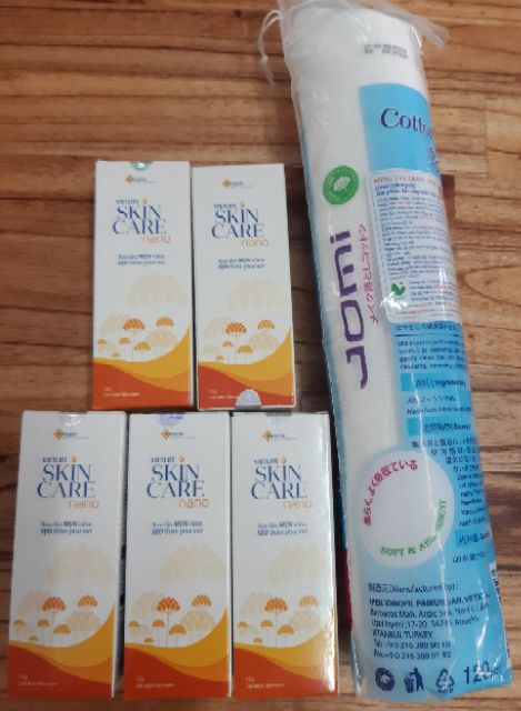 ✅ TẶNG BÔNG TẨY TRANG JOMI KHI MUA( COMBO 5 TUPE) VIETLIFE SKINCARE NANO 15G (12/2022)