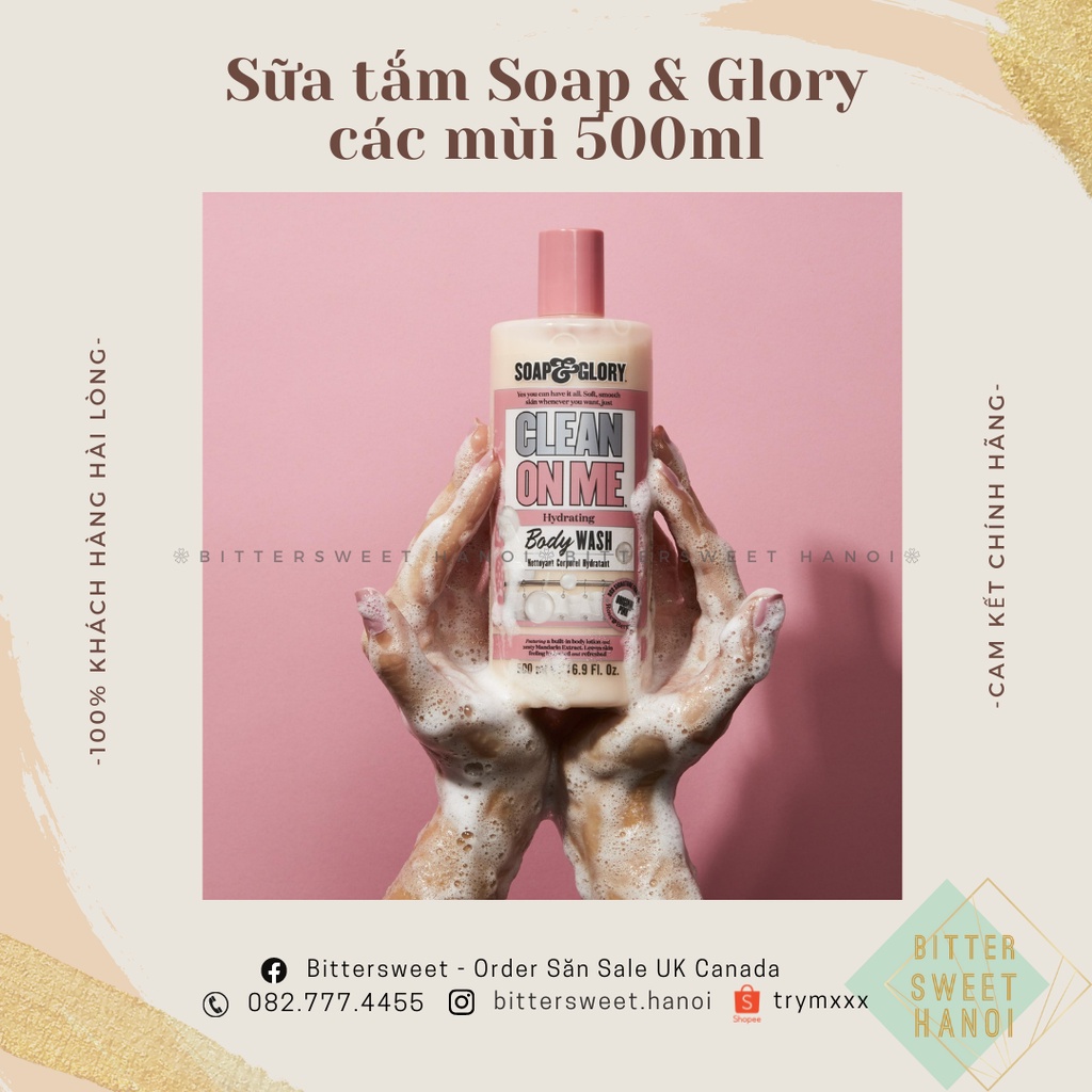 bản mới bill Anh Sữa tắm Soap and Glory CLEAN ON ME - Bubble in Paradise - thumbnail