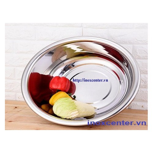 Thau chậu inox lớn cao cấp, inox 201 nhập khẩu size : 32, 34, 36, 38, 40 cm