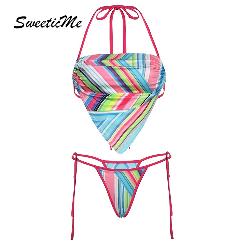 Bikini Hở Lưng SweeticMe   In Họa Tiết Hàng Mới