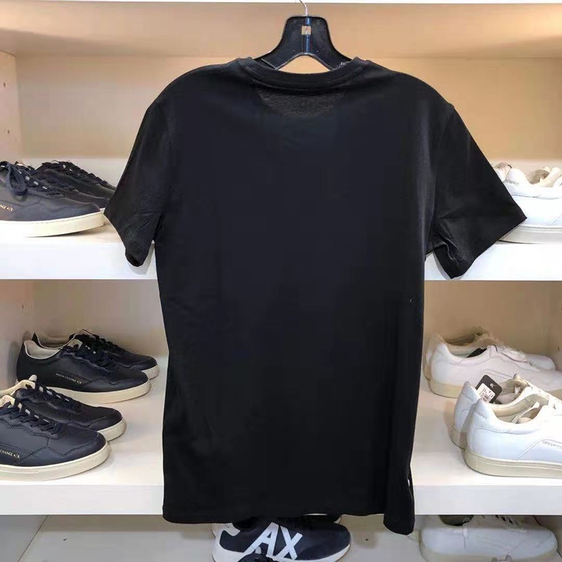 Armani Exchange Áo Thun Cotton Ngắn Tay Cổ Tròn In Họa Tiết Vui Nhộn Trẻ Trung Cho Nam