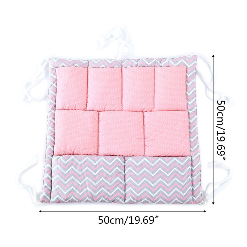 LIVI Bed Hanging Storage Bag Baby Cot Cotton Holder Organizer 50x50cm Diaper Pocket for Crib Bedding