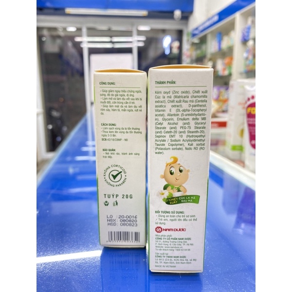 Kem bôi da trẻ em Ích Nhi 20g - giảm ngứa do muỗi, côn trùng cắn, hăm tã, nứt da , sưng đỏ , mẫn ngứa