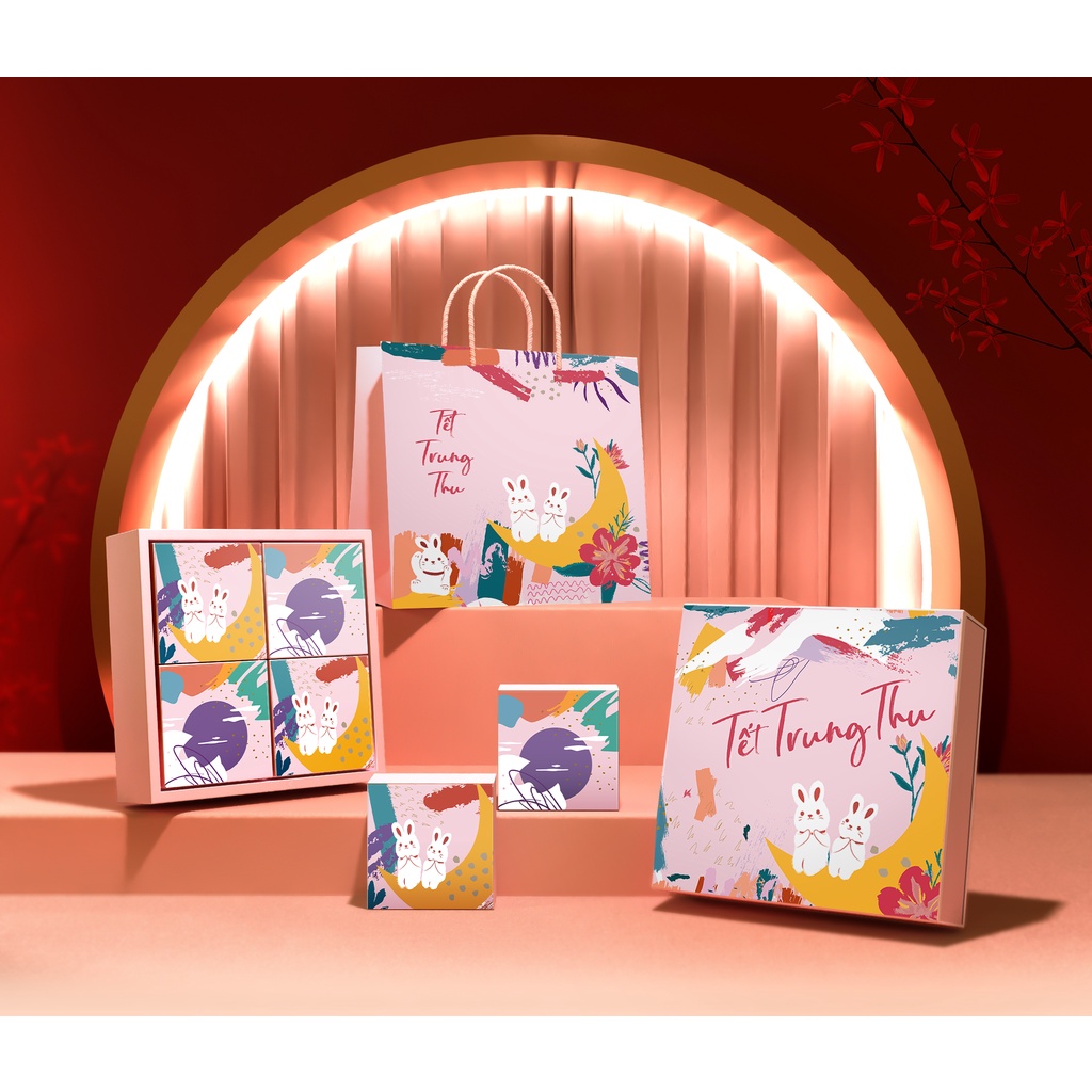 THỎ HỒNG 4 BÁNH - HỘP BÁNH TRUNG THU