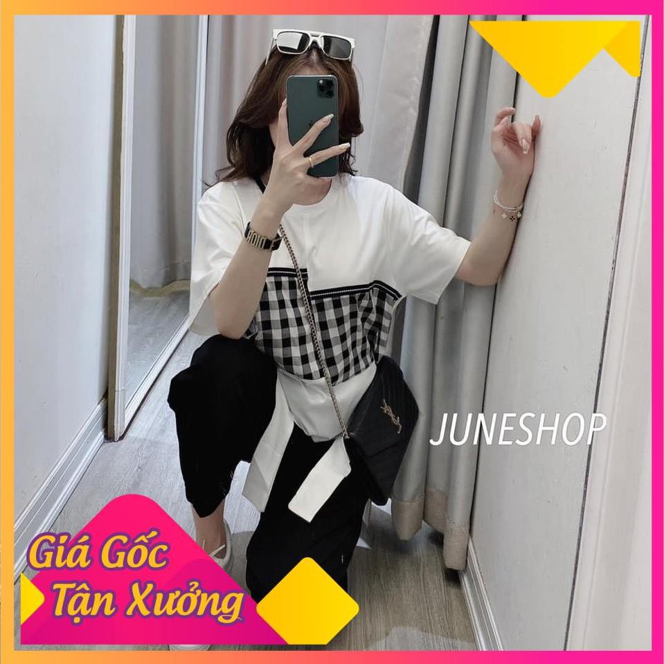 [ 𝐅𝐑𝐄𝐄 𝐒𝐇𝐈𝐏 ] Set Bộ Phối Kẻ Mix Quần Baggy