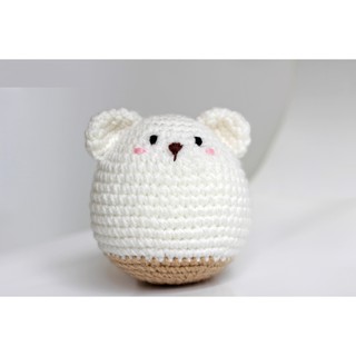 Gấu bông, thú nhồi bông, đồ chơi len, handmade cao cấp: Gấu Bobbie lục lạc