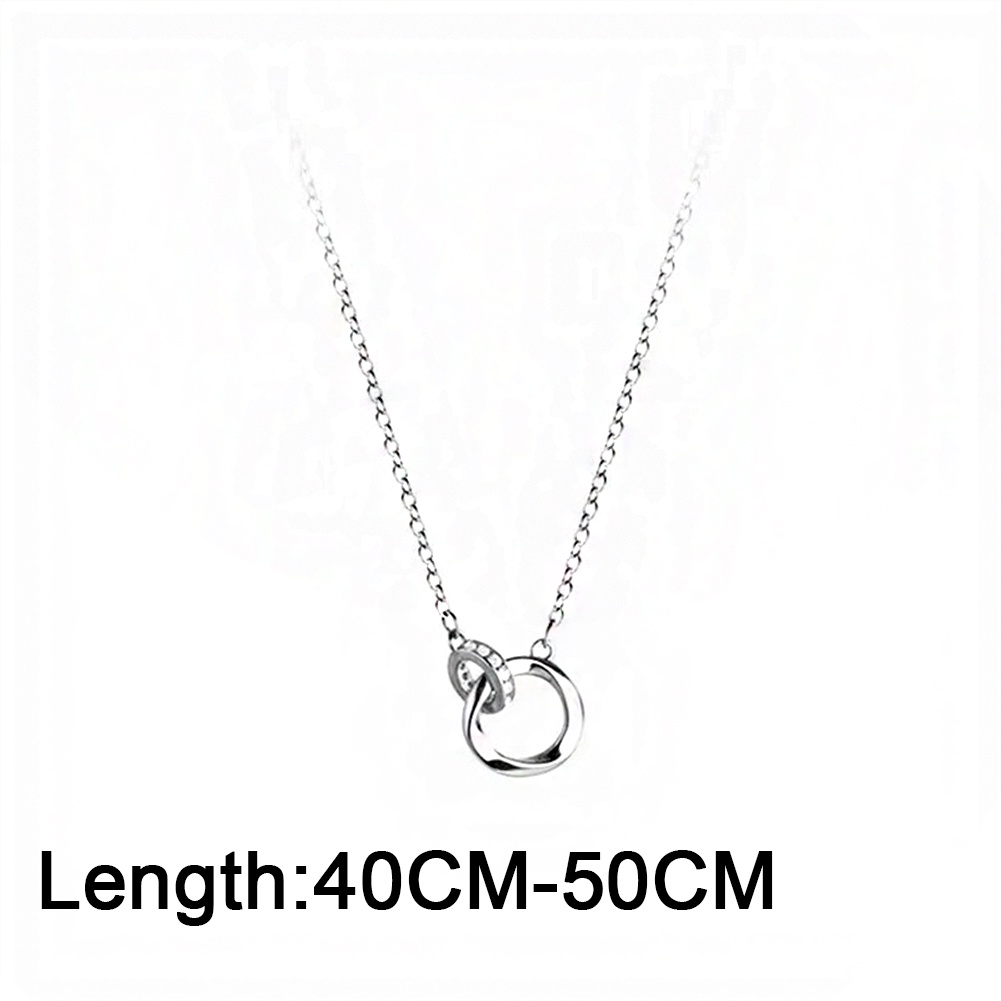 1 Dây Chuyền Thép Titan Mặt Tròn Màu Bạc Đơn Giản Thời Trang Cho Nữ