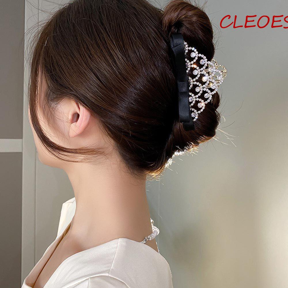 Kẹp Tóc Càng Cua Hình Vương Miện Đính Đá Zircon Cho Nữ