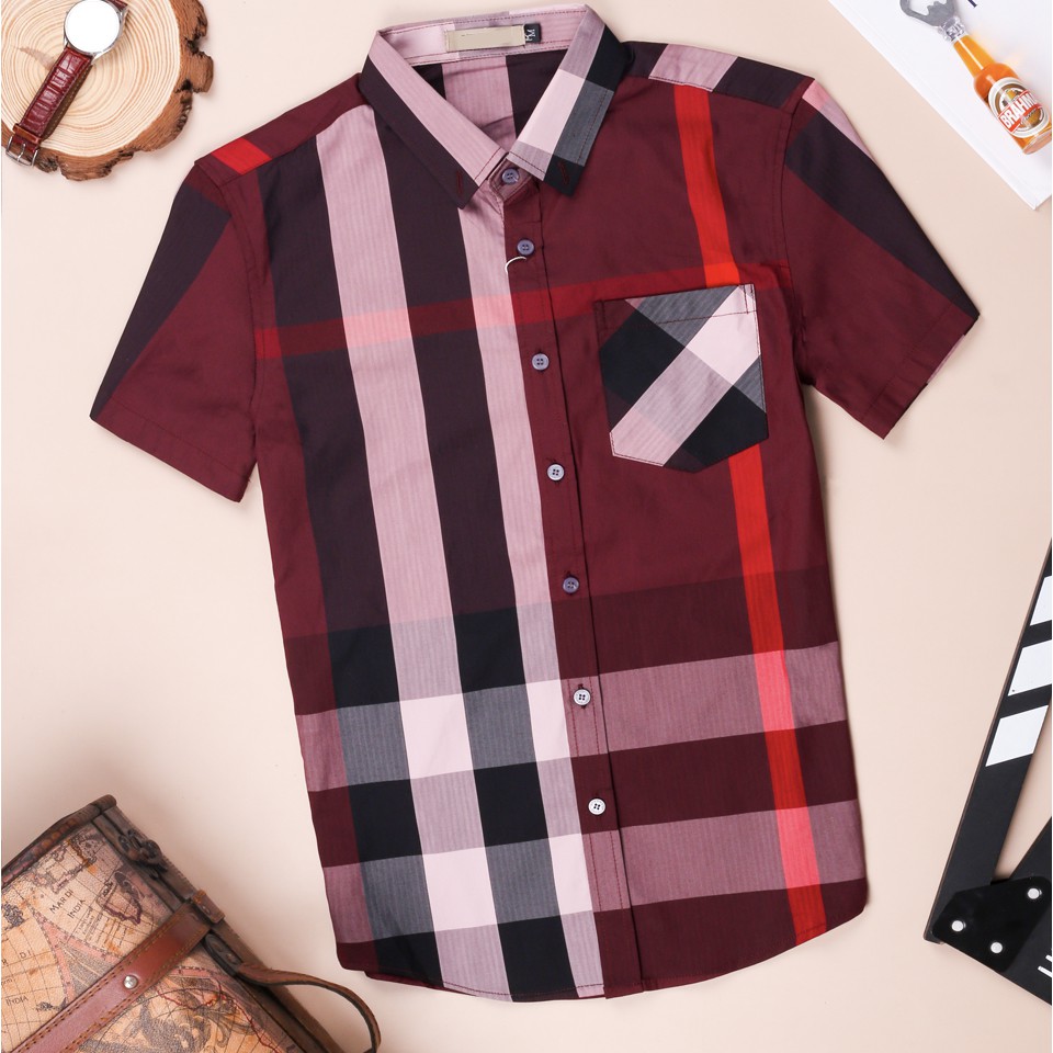 Áo Sơ Mi Nam Caro Kboy Shop Tay Ngắn Cotton Spandex Cao Cấp Form Rộng, Đẹp, Big Size Thấm Hút Mồ Hôi - T1954 - 1 | BigBuy360 - bigbuy360.vn