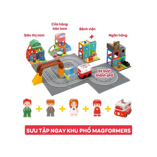 Xếp hình nam châm 3D Magformers - Ngân hàng 22 mảnh