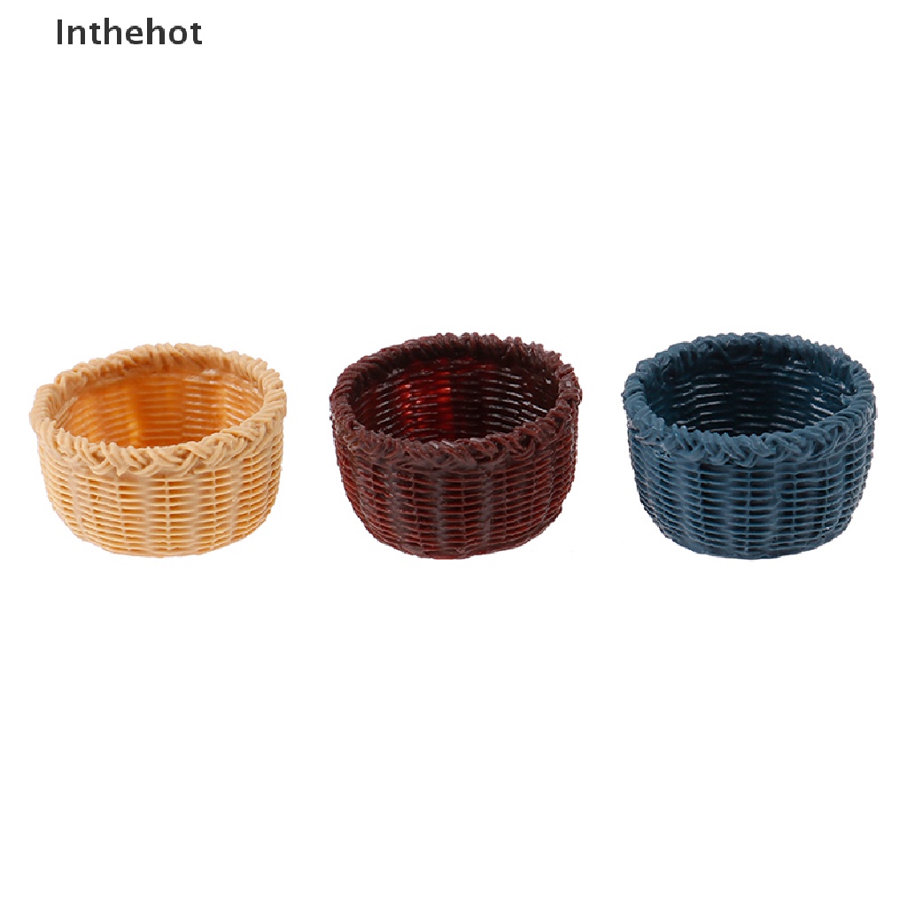 Mô Hình Giỏ Nhựa Mini Tỉ Lệ 1: 12 Trang Trí Nhà Búp Bê