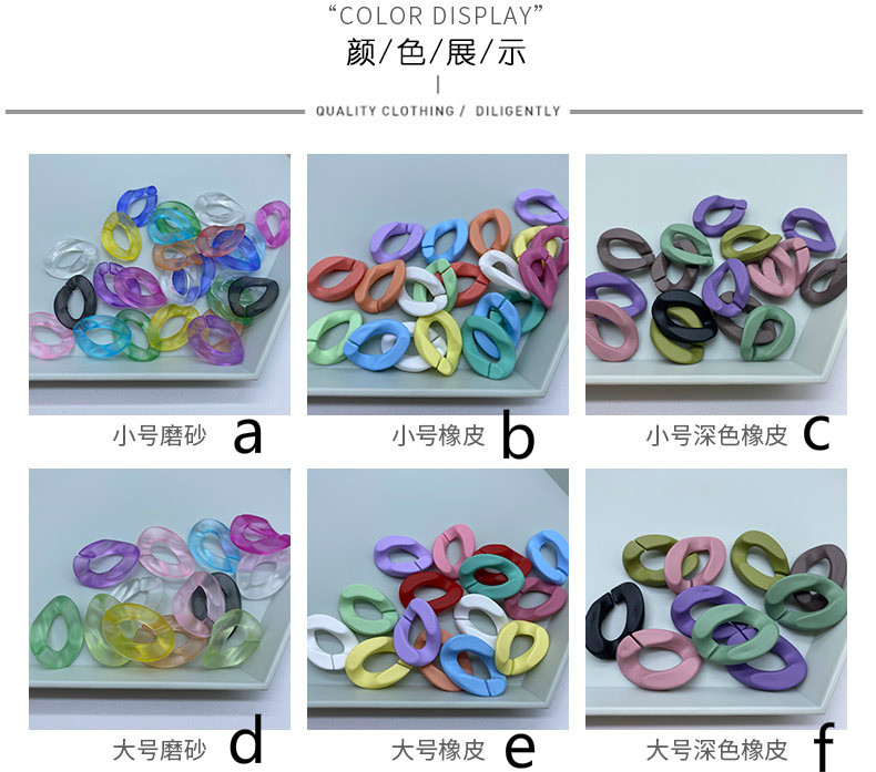 Bộ 10 Phụ Kiện Dây Xích Bằng Nhựa Acrylic Nhiều Màu Sắc Dùng Để Trang Trí Điện Thoại