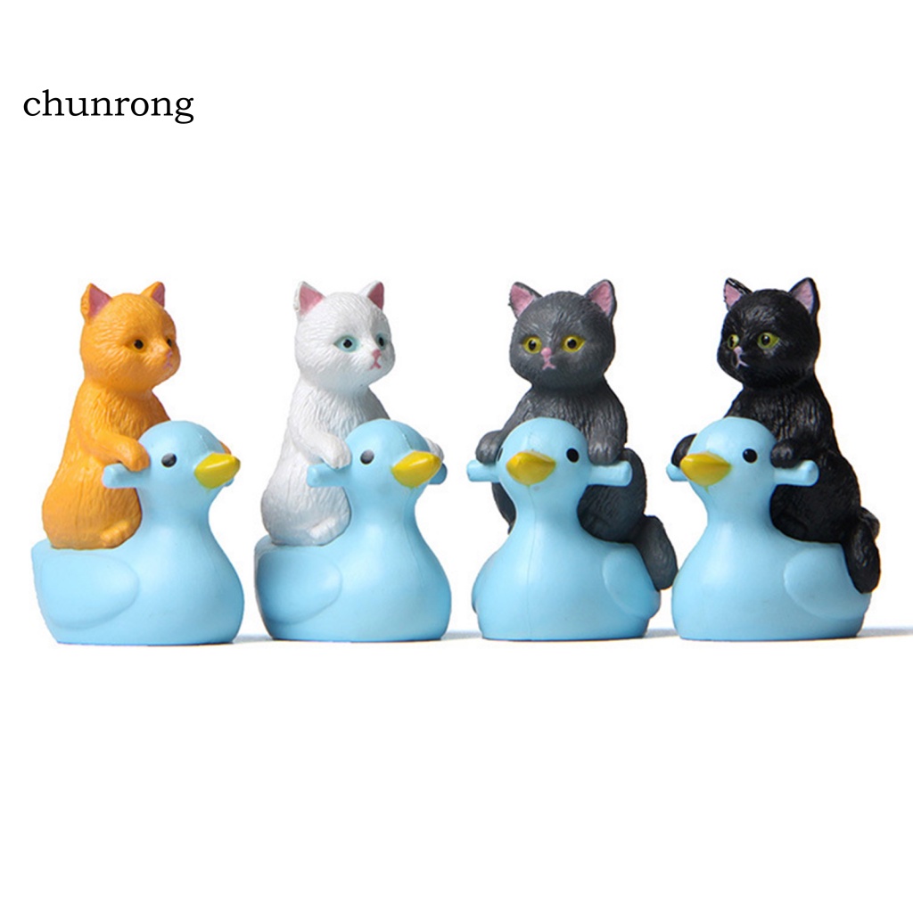 Cr Set 4 Mô Hình Mèo Mini Trang Trí Tiệc