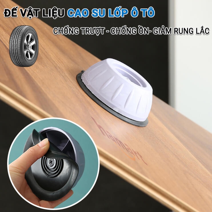 Đế Kê Chân Máy Giặt Chống Rung Chống Ồn TPU Chân Kê Tủ Lạnh Nội Thất Chịu Tải Lớn Tiện Lợi