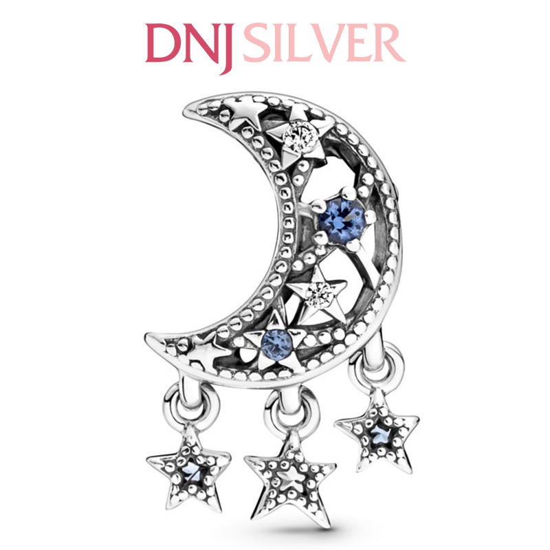Charm bạc 925 cao cấp, hàng chuẩn bạc- Charm Star & Crescent Moon thích hợp để mix vòng tay charm - DN019