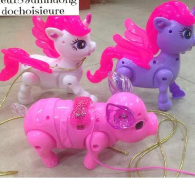 Đồ chơi ngựa Pony, lợn Pig phát nhạc di chuyển