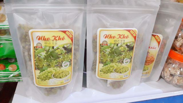 NHO KHÔ XANH KHÔNG HẠT LOẠI 1 TÚI ZIP 250G