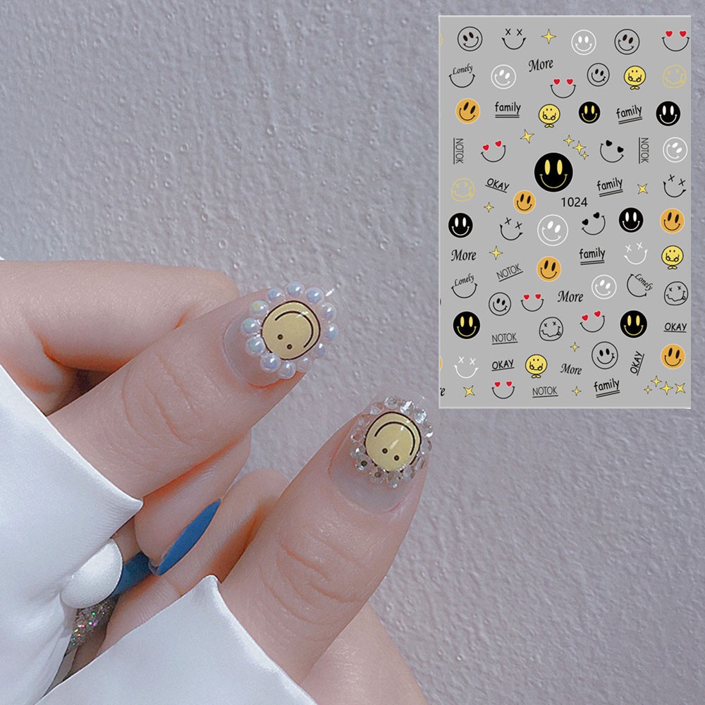 Miếng Dán Trang Trí Móng Tay Nghệ Thuật Nhiều Màu Sắc Xinh Xắn Trẻ Trung