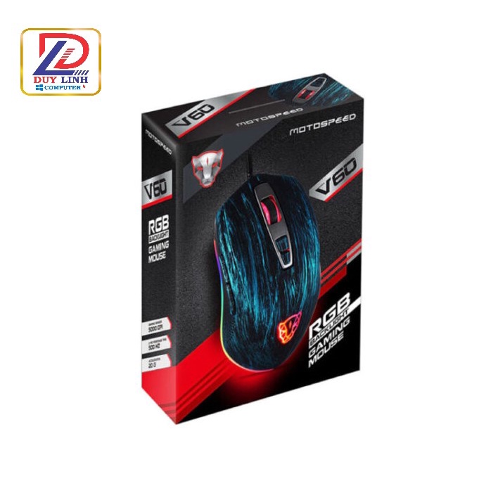 CHUỘT NEW MOTOSPEED V60 RGB Gaming Xịn Sò có LED thay đổi màu