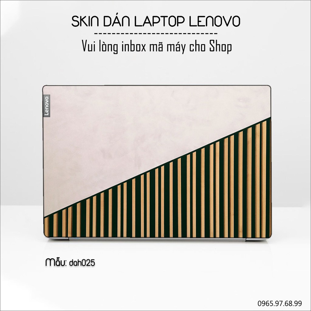 Skin dán Laptop Lenovo in hình đá phối gỗ - dah025 (inbox mã máy cho Shop)