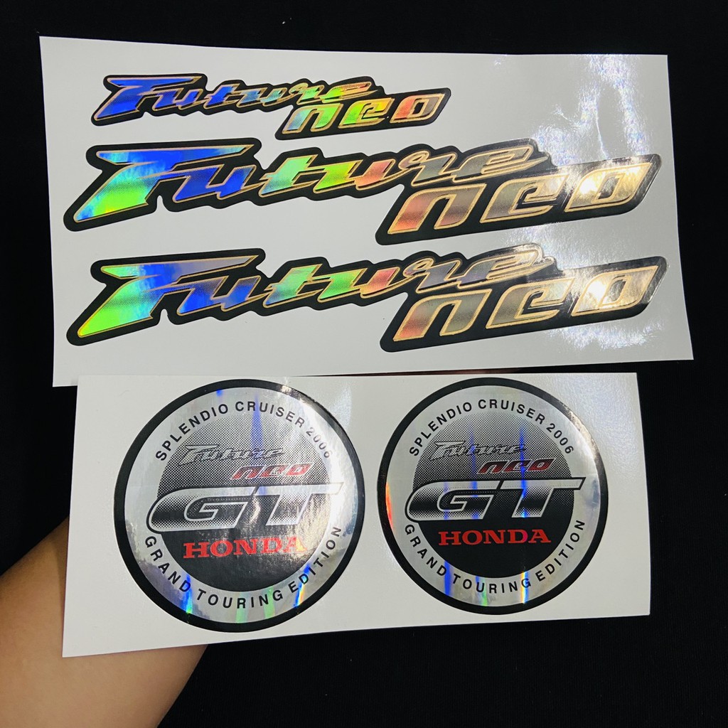 Bộ tem crom bóng dán xe FUTURE NEO, tem trang trí xe máy siêu chất thể hiện điểm nhấn