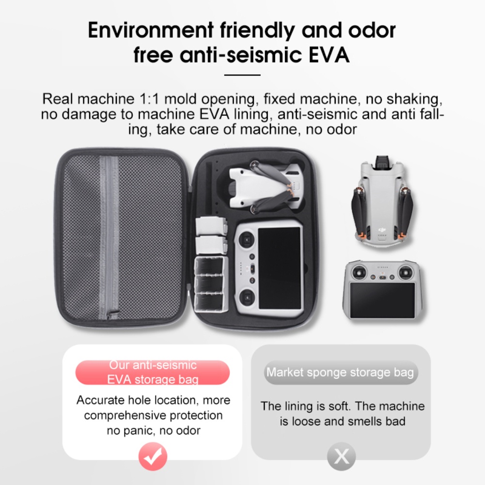 ✨Có Sẵn✨2022 Mới Cho DJI Mini3 Túi Bảo Quản DJI Mini3pro Vali EVA Hoàng Gia Mini 3 Xách