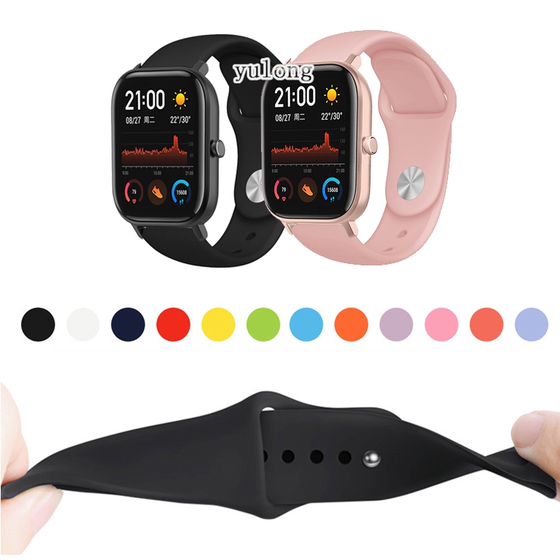 20mm Dây đeo silicon mềm dành cho đồng hồ thông minh Huami Amazfit GTS 2 GTS2 mini GTS 2e GTS 3 GTS3