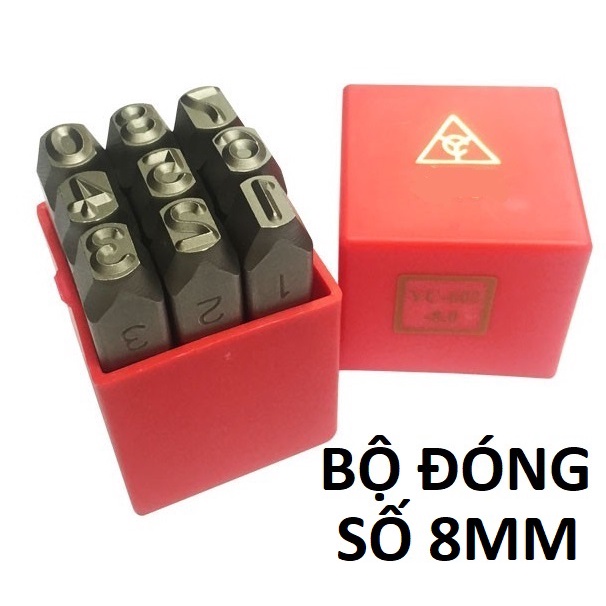 Bộ đóng số và chữ 8mm/ 3mm/ 4mm/ 5mm/ 6mm, chất liệu thép, đóng trên kim loại