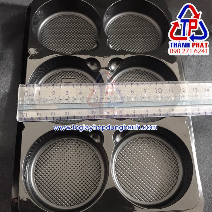 100 Hộp 6 ngăn lớn FG332 đựng bánh trung thu 50g-75g, mochi