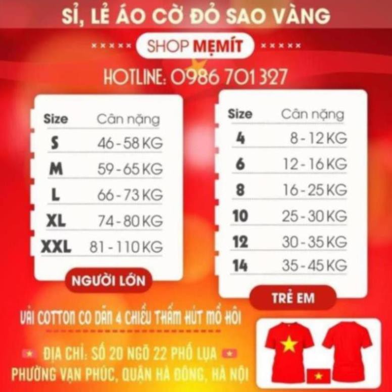 [XƯỞNG] SỈ ÁO CỜ ĐỎ SAO VÀNG BÁN BUÔN( Hàng Cotton chuẩn - có Video )