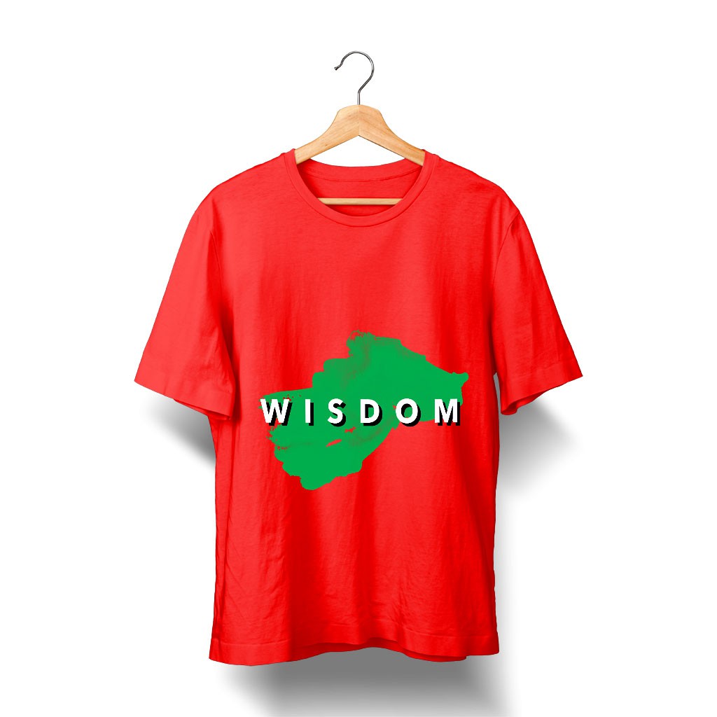 Áo học sinh tuổi teen nam 100% Cotton Chữ WISDOM - Sự khôn ngoan cute vô đối, năng động cho bạn trẻ CHAALP21044