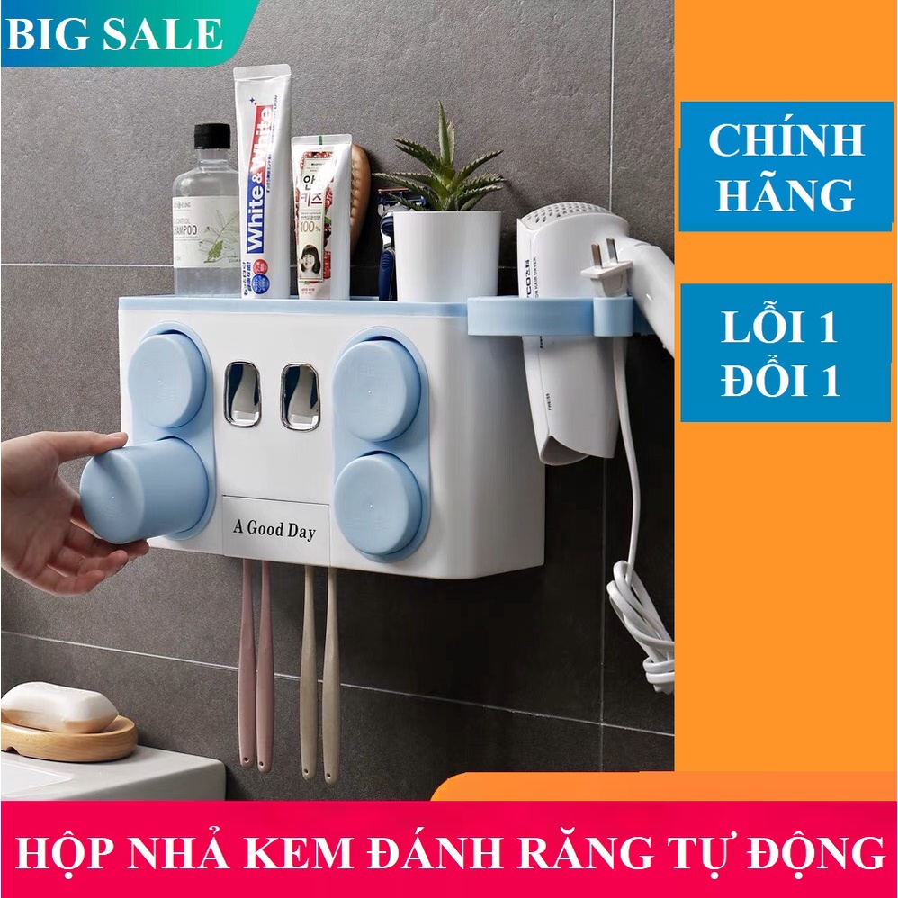 [CHÍNH HÃNG] Hộp nhả kem đánh răng tự động - TẶNG 4 cốc W&amp;Y