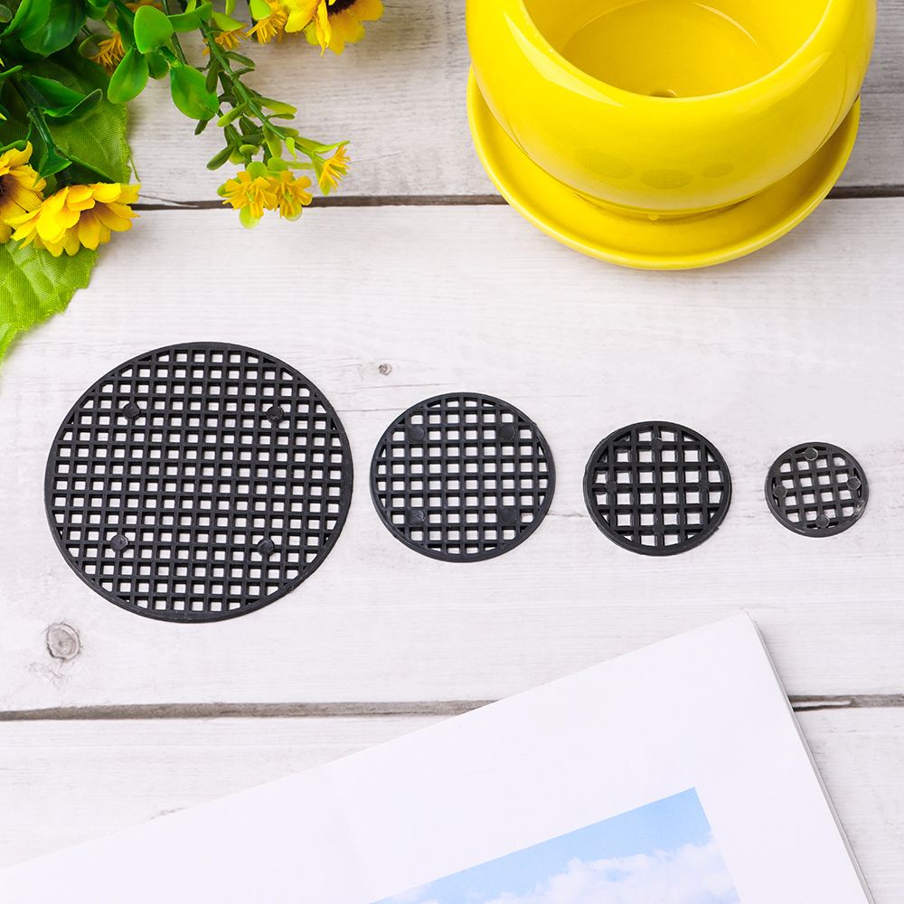 Set 10 tấm lưới nhựa lót chậu hoa chống rò rỉ chống mòn tiện lợi