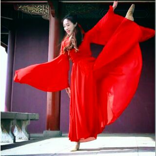 Hán phục cổ trang đỏ múa cosplay đẹp