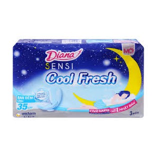 Băng vệ sinh Diana Ban đêm Sensi Cool Fresh có cánh 35cm