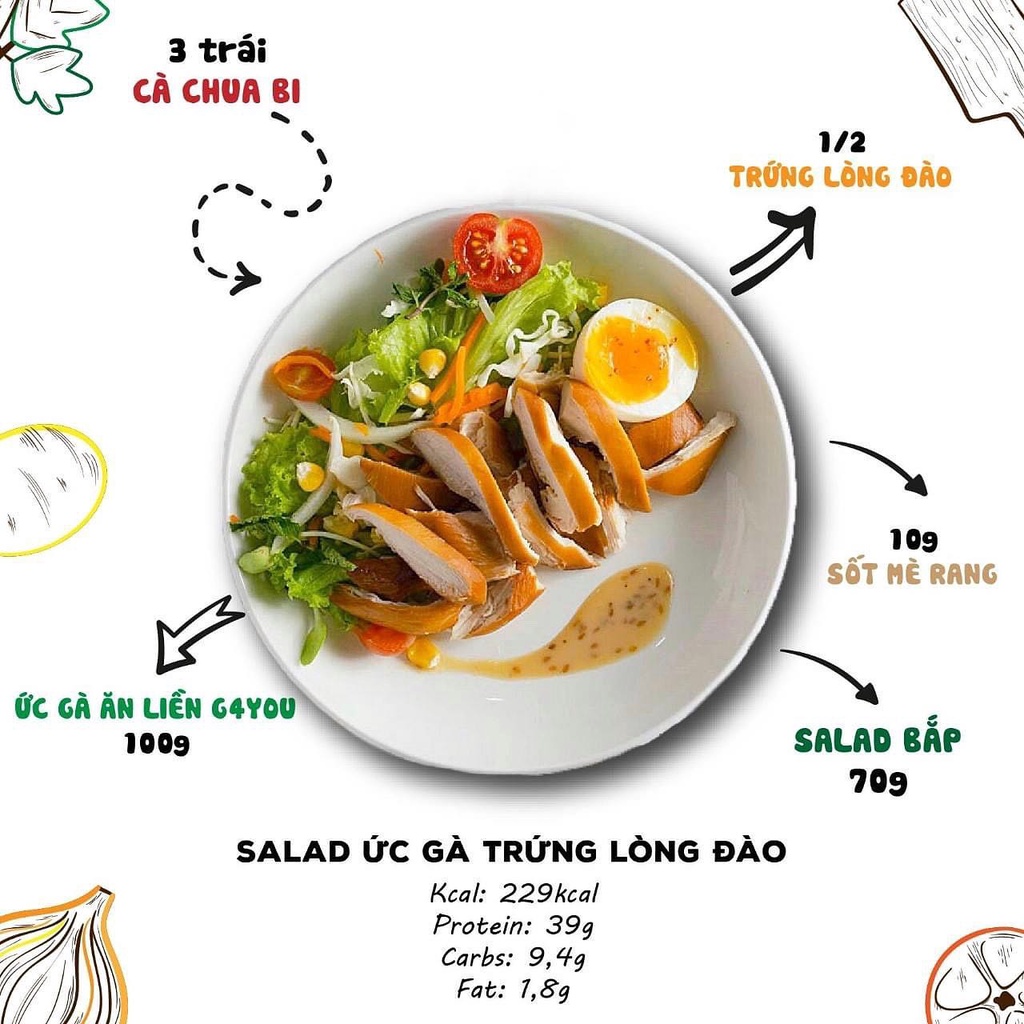ỨC GÀ ĂN LIỀN EAT CLEAN 100%  100GR ( HÀNG ĐÔNG LẠNH CHỈ NHẬN SHIP NỘI THÀNH HÀ NỘI )