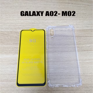 Bộ ốp lưng dẻo chống sốc kính cường lực Samsung Galaxy A02 M02