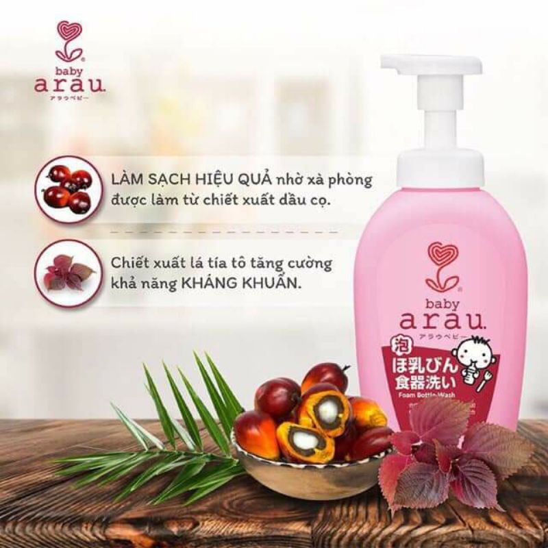 Nước rửa bình Arau Nhật  500ml