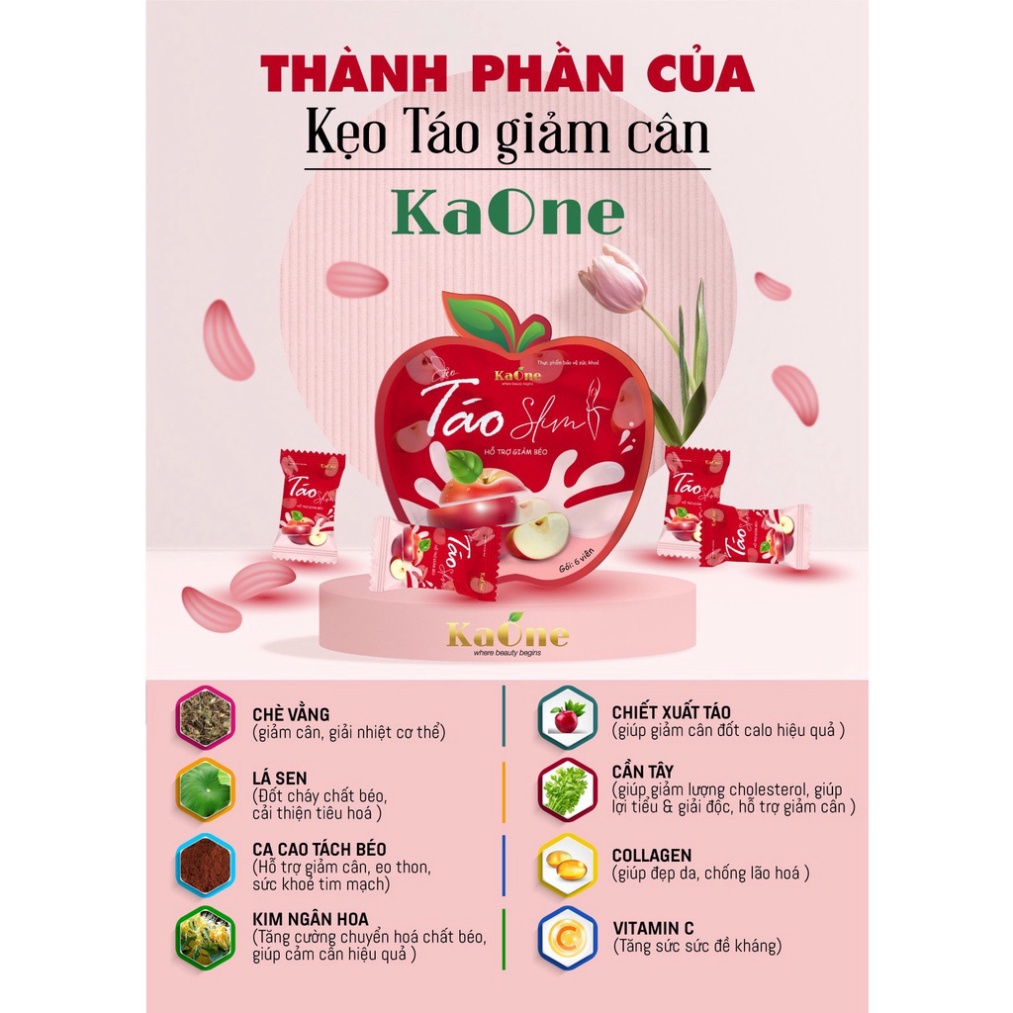 KẸO TÁO GIẢM CÂN KAONE - Thon gọn,tan mỡ