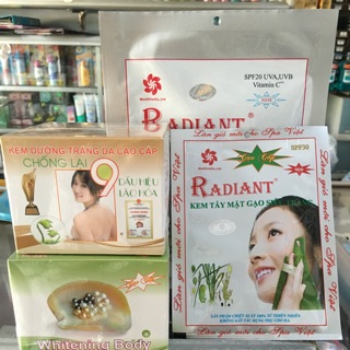 Combo kem và tắm trắng radian