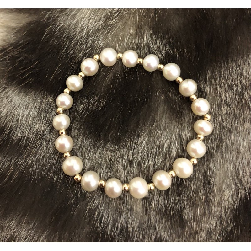 Vòng tay hạt 6-7 ly tròn mix bi titan