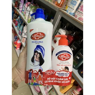 Dầu gội Lifebuoy 640g, tặng nước rửa tay 120g