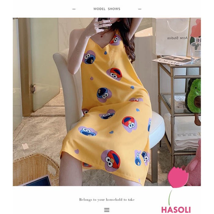 Váy Ngủ Nữ 2 Dây Hình Mickey Siêu Xinh Xắn - Đồ Ngủ Mặc Nhà Có Miếng Đệm Mềm Mịn Siêu Mát DB14