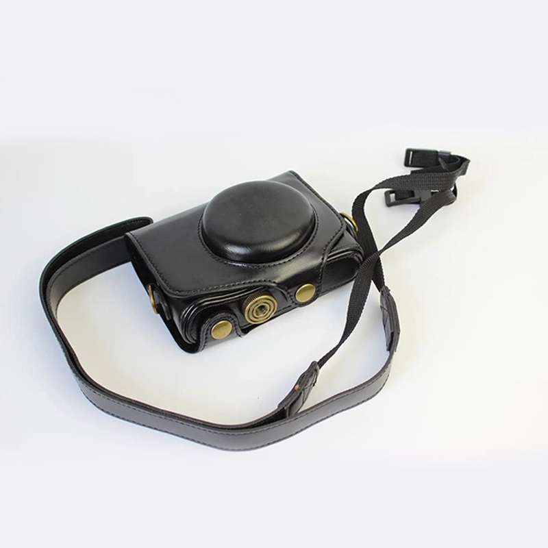 Bao Da PU Đựng Máy Ảnh Canon SX740 SX740HS SX720HS SX720 SX730HS SX730 Kèm Dây Đeo Vai