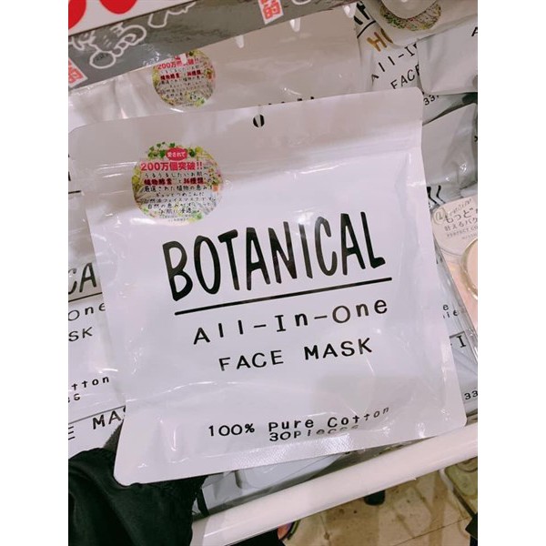 Mặt nạ dưỡng ẩm Botanical All In One Face Mask Nhật Bản (Gói 30 miếng)