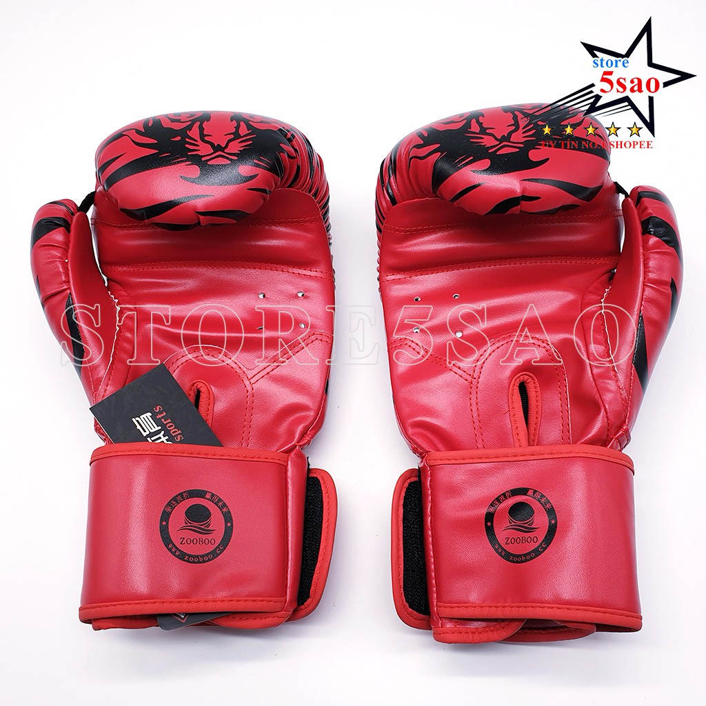 Bao tay boxing Zooboo hình hổ ⚡FREESHIP⚡ Găng tay boxing đấm bốc giá rẻ