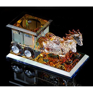 Nước hoa song mã kéo xe phong thủy biểu tượng tiền tài và quan lộc, để bàn làm việc, táp lô xe hơi,...