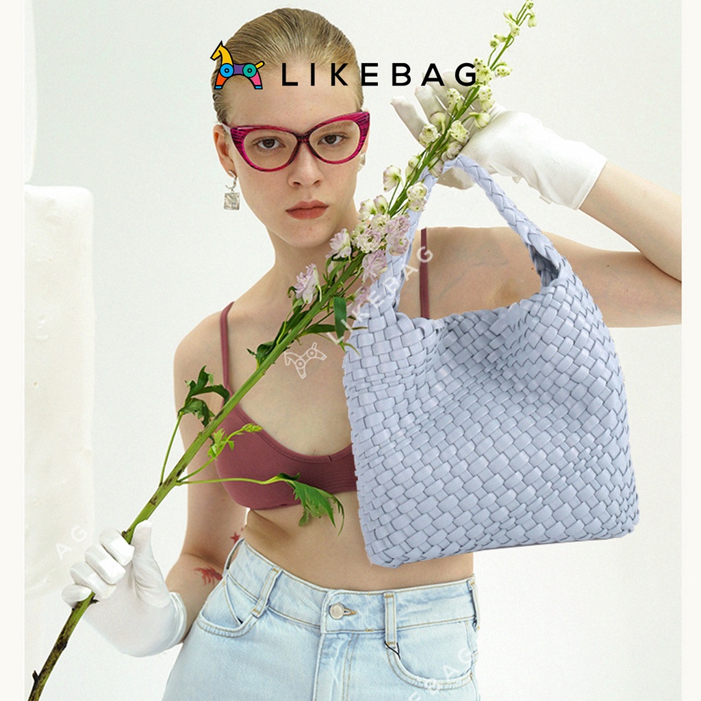 Combo túi xách nữ đeo vai kèm ví mini LIKEBAG đan tay mới lạ độc đáo 222BZ1309 - LIBAGI