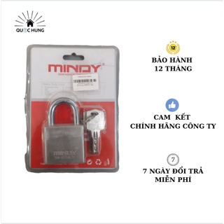 Ổ Khoá chống trộm cao cấp Mindy 50mm,4 chìa khoá-Hàng chính hãng-Bảo hành 12 tháng