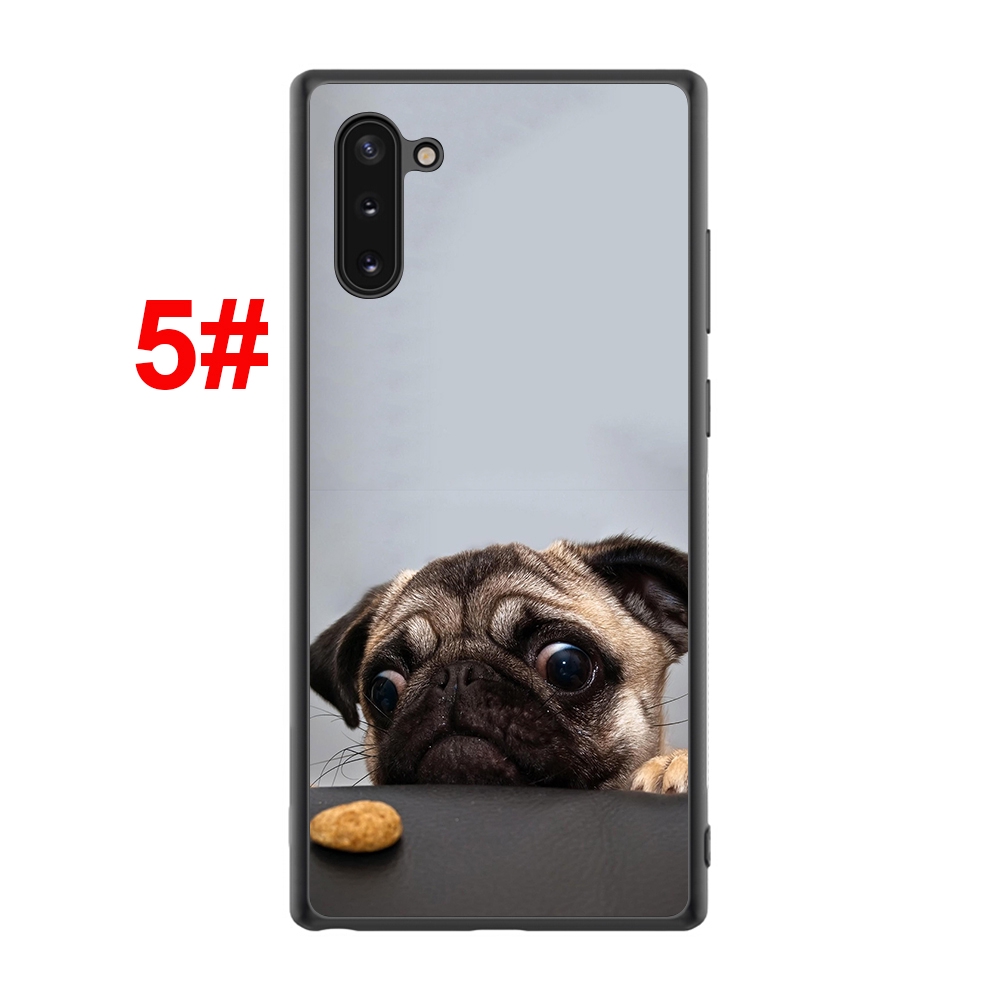 Ốp điện thoại silicon mềm hình chú chó Pug 252F cho Samsung Galaxy Note 8 9 10 Plus A5 2017 A6 A7 A8 A9 2018